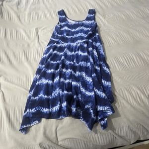Gymboree Navy and White Tie-Dye Dress